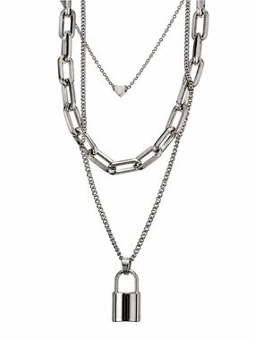 Park Lane  Elexa Silver Padlock Necklace - Women's Jewelry